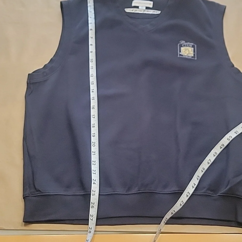 Cutter & Buck Size L Navy Blue V Neck Golf Vest, Excellent Used Condition